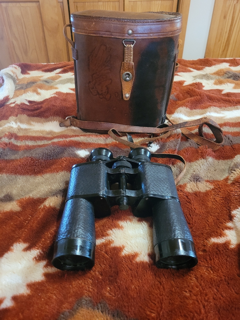 Astra Paris 12x Extremely Rare French Binoculars From WW1 Era With Leather Case.